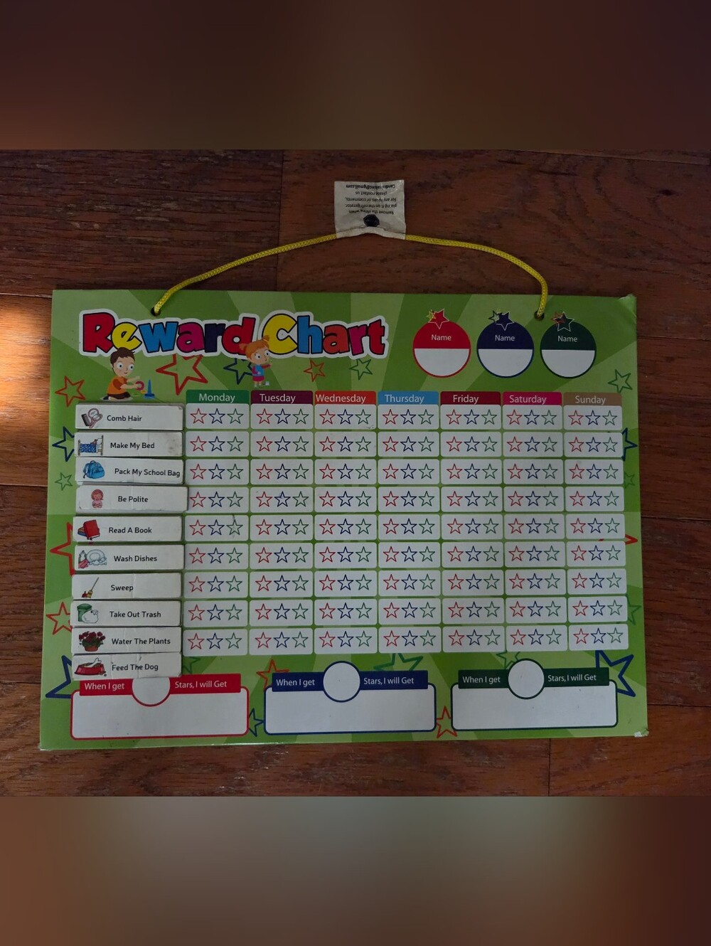 Reward Chart for Kids Magnetic Dry Erase Behavior Chart